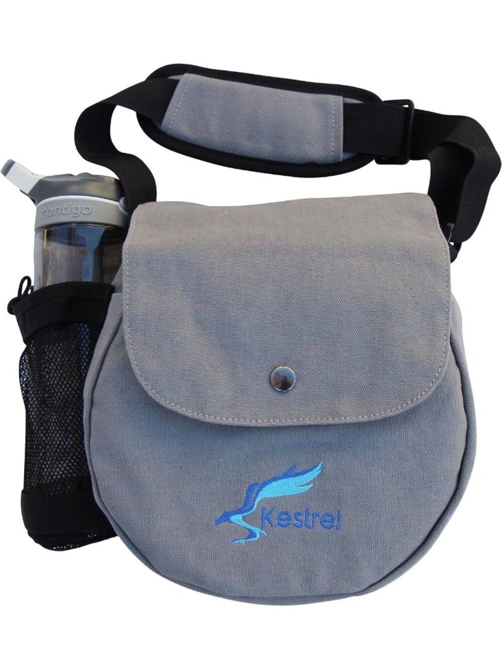 Durable Black Disc Golf Bag for 6-10 Discs + Water Bottle - Sling/Shoulder Style